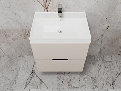 Style Line Тумба с раковиной Матис 60 подвесная крем – фотография-4